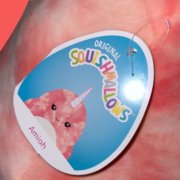 NWT Amiah the Pink Tie Dye Narwhal Squishmallow 16” - Picture 2 of 4